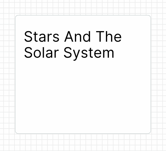 Stars And The Solar System