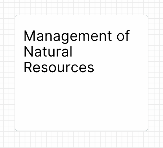 Management of Natural Resources