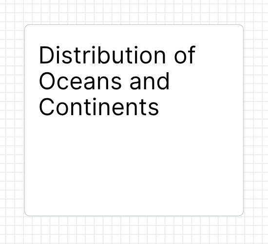 Distribution of Oceans and Continents