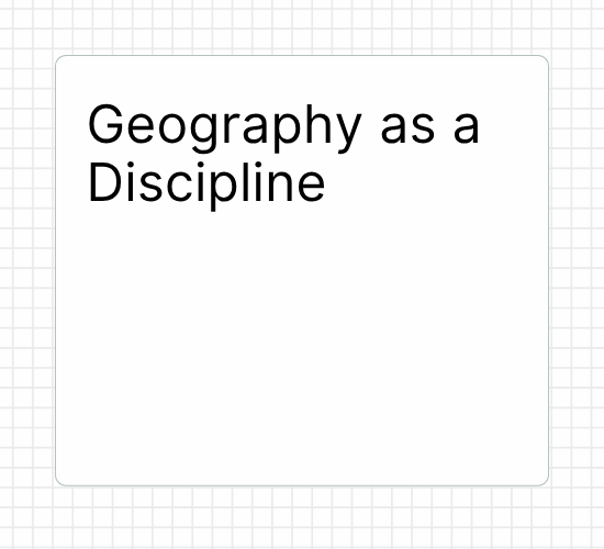 Geography as a Discipline