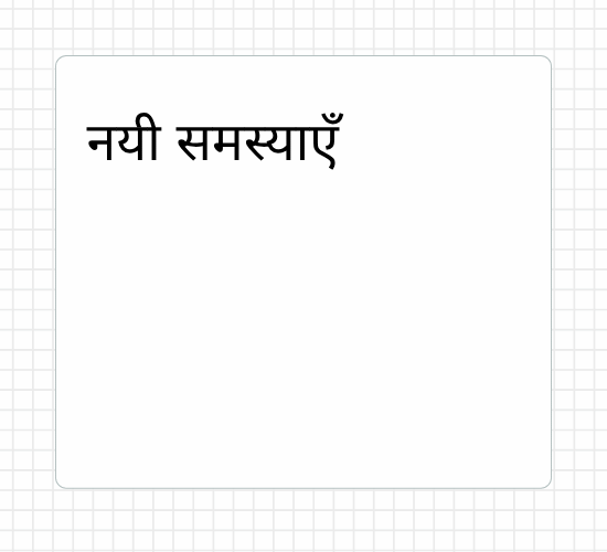 नयी समस्याएँ