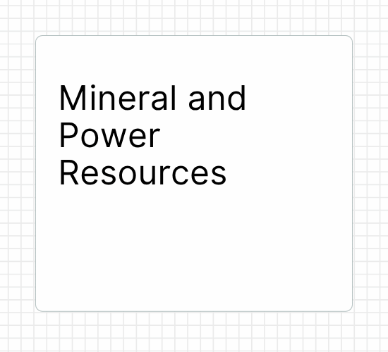 Mineral and Power Resources