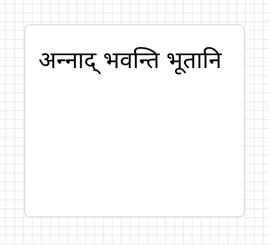 अन्‍नाद् भवन्ति भूतानि
