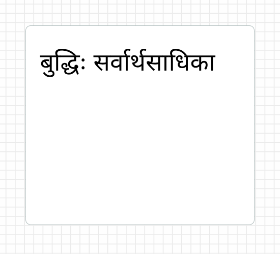 बुद्धिः सर्वार्थसाधिका