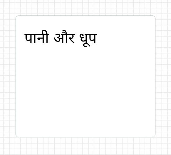 पानी और धूप