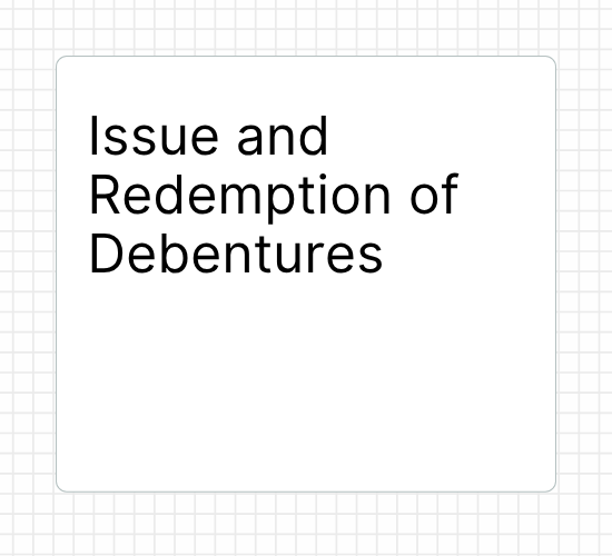 Issue and Redemption of Debentures