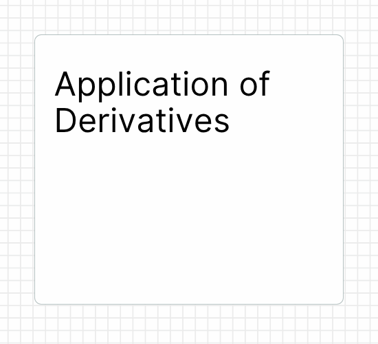 Application of Derivatives