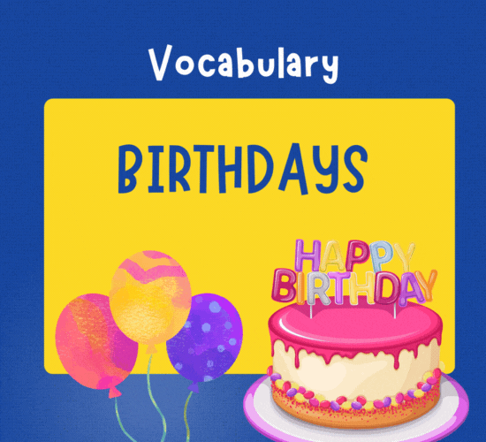 Birthday Vocabulary