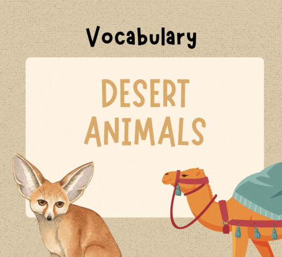 Desert Animal Vocabulary