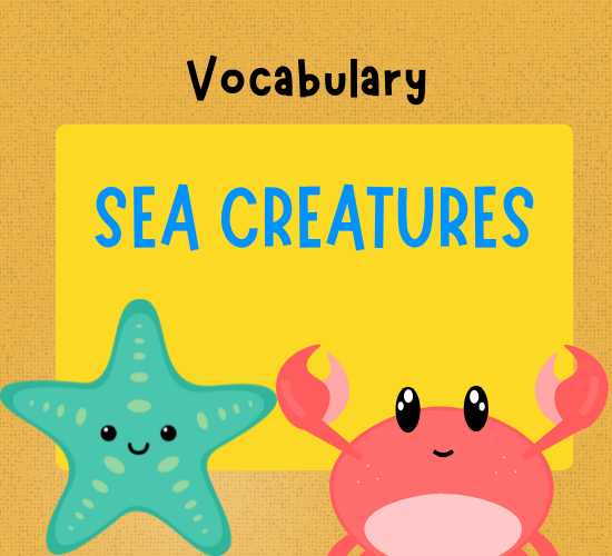Sea Creatures Vocabulary with Sound