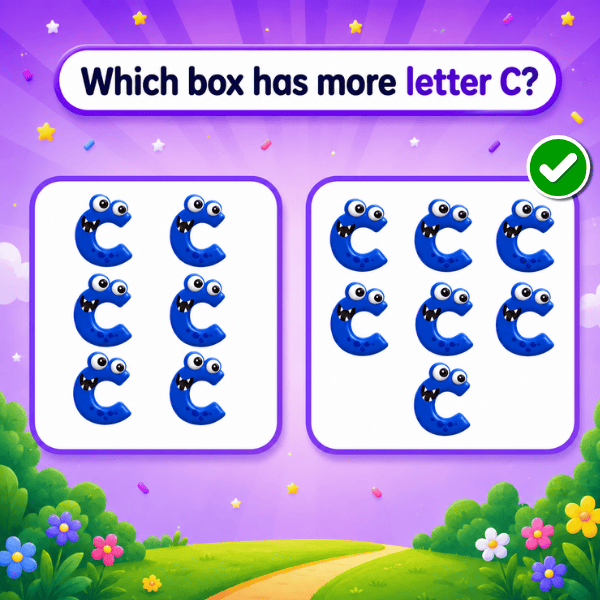 Choose the box with more objects that start with ‘C' game