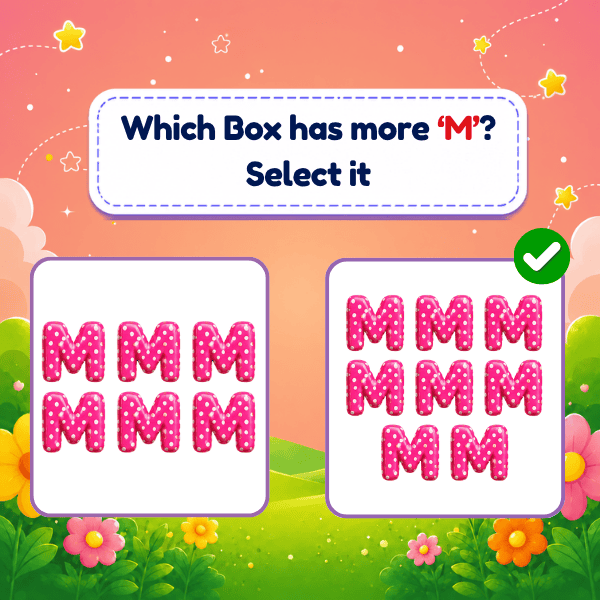 Choose the box with more objects that start with "M" game