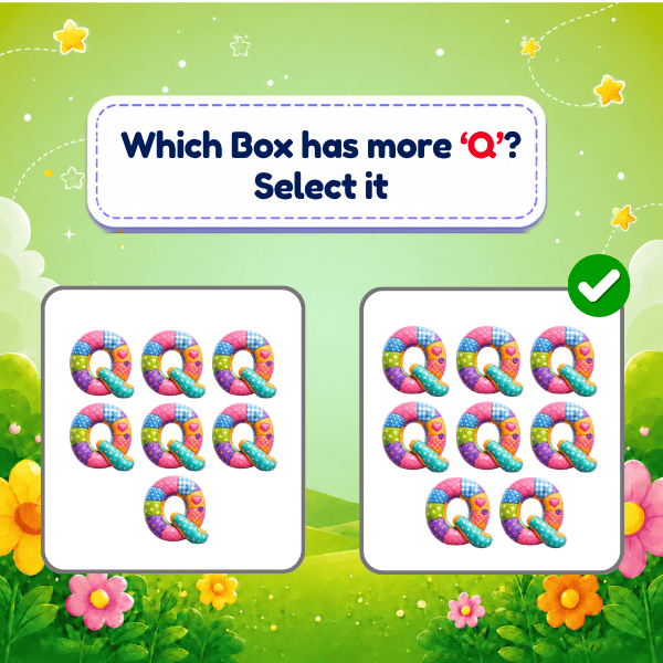Choose the box with more objects that start with "Q" game