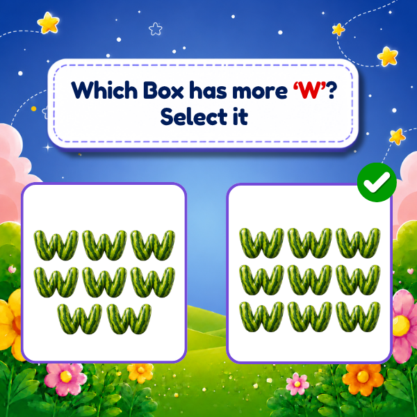Choose the box with more objects that start with "W" game