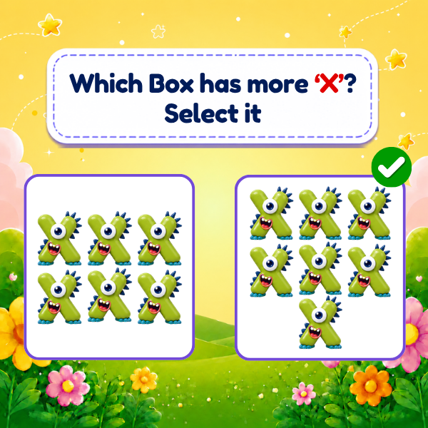 Choose the box with more objects that start with "X" game