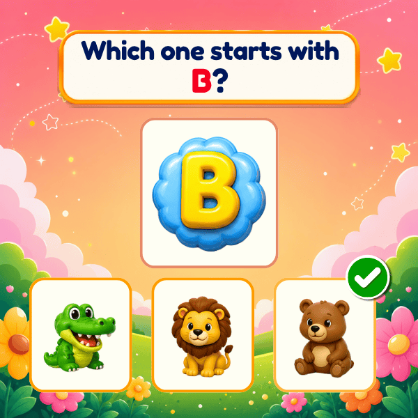 Choose the letter "B" Picture Click game