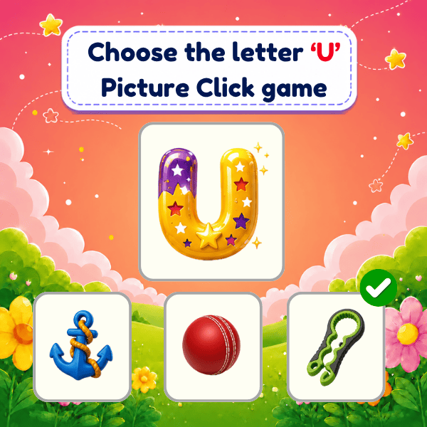 Choose the letter "U" Picture Click game