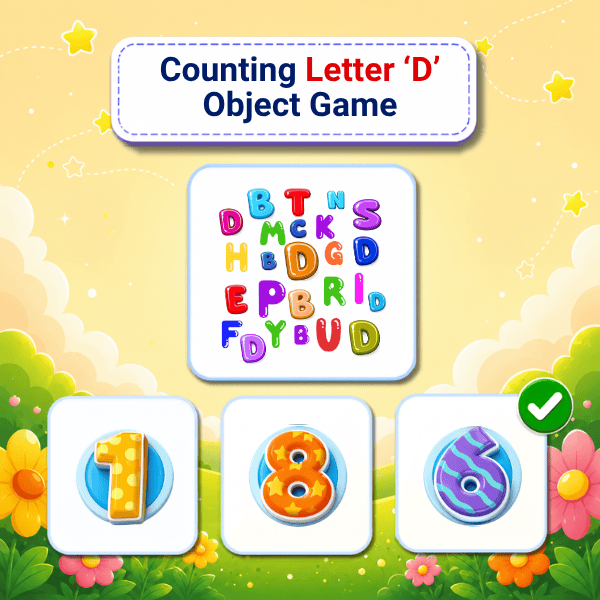 Counting Letter "D" Object Game