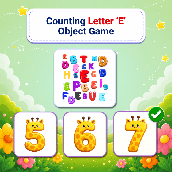 Counting Letter "E" Object Game