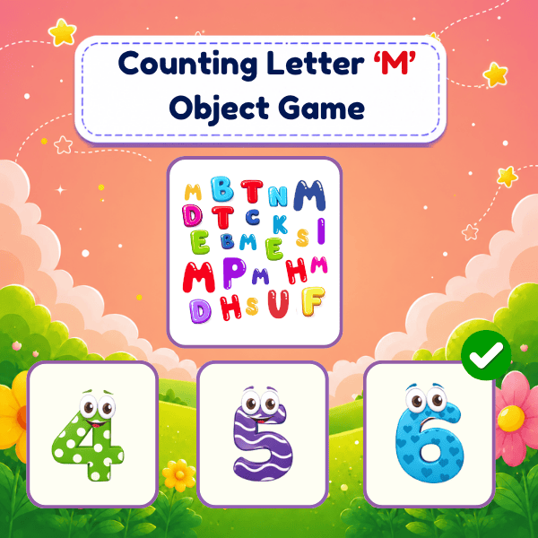Counting Letter "M" Object Game