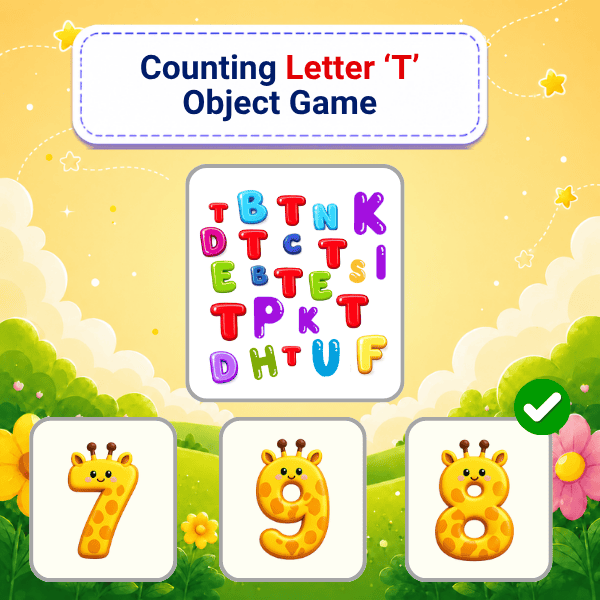 Counting Letter "T" Object Game