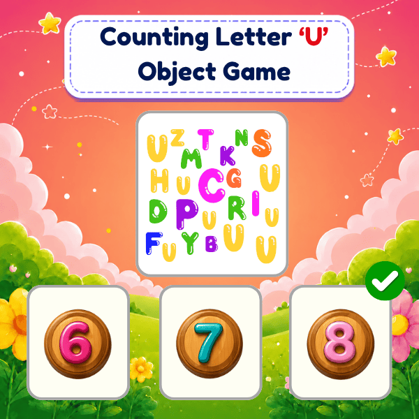 Counting Letter "U" Object Game