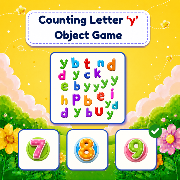 Counting Lowercase Letter "y" Object Game