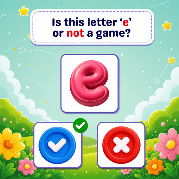 Is this Lowercase Letter "e" or not a game?