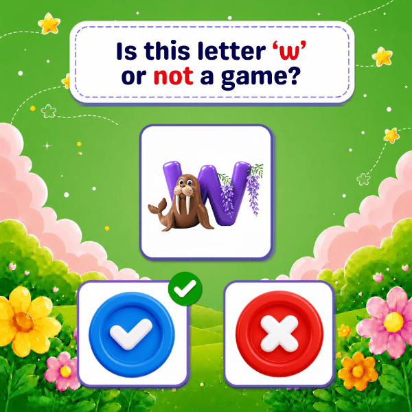 Is this Lowercase Letter "w" or not a game?