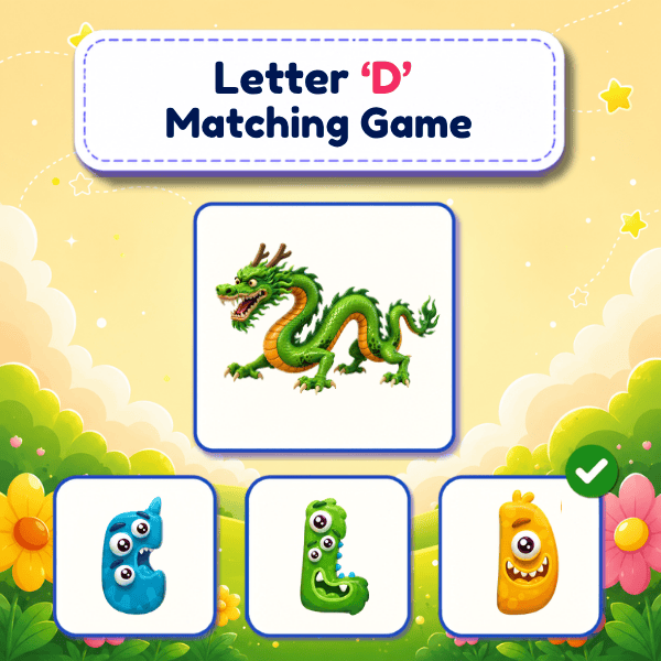 Letter "D" Matching Game