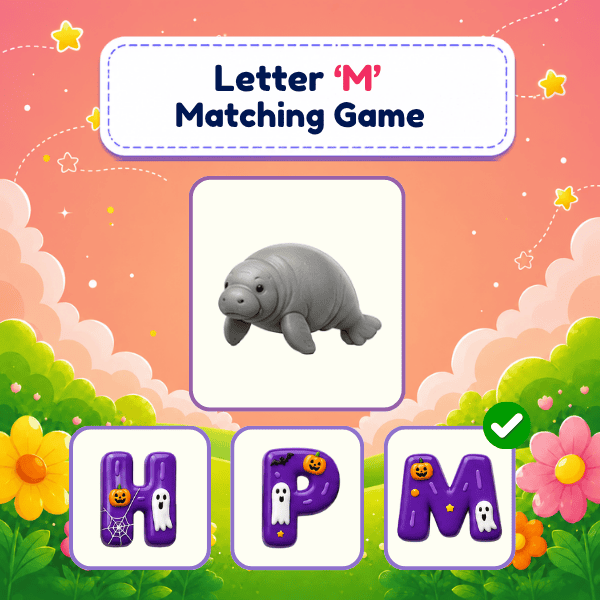 Letter "M" Matching Game