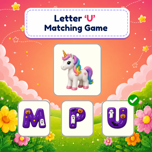 Letter "U" Matching Game