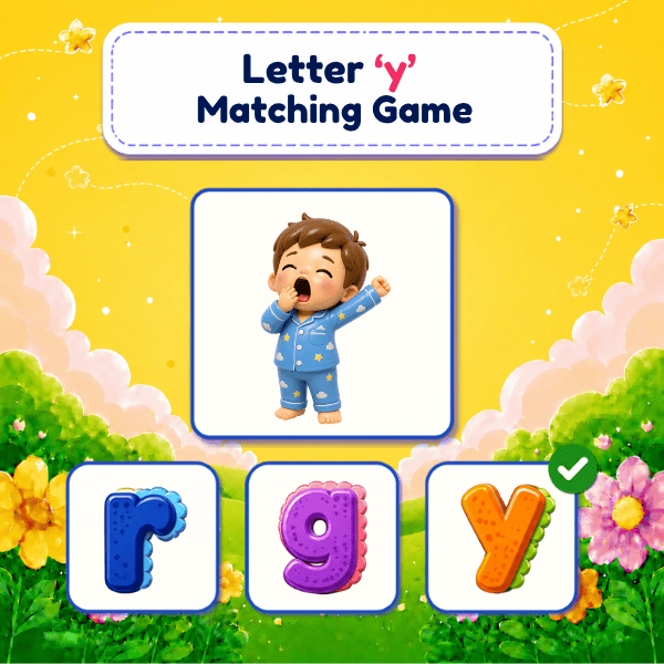 Lowercase Letter "y" Matching Game