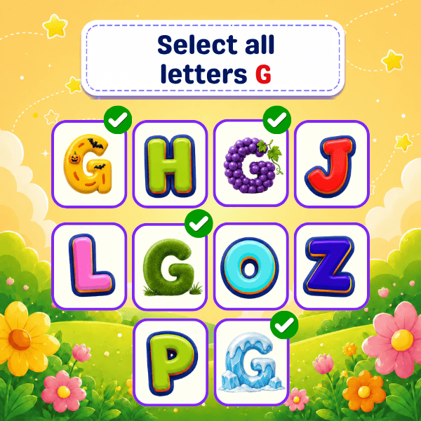 Select all letter G