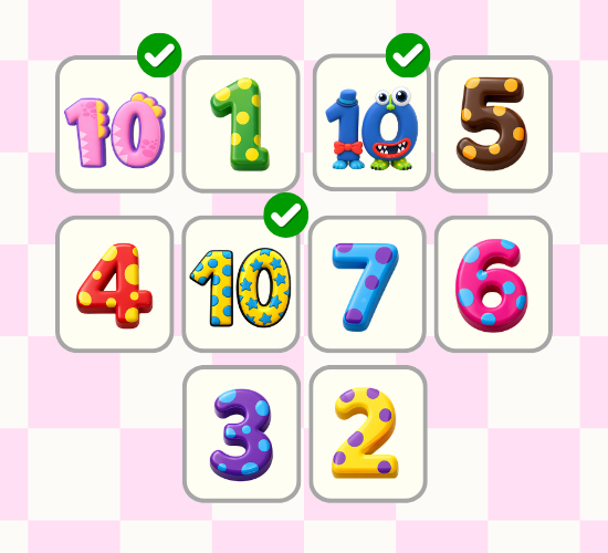 Select All Number 10 Game