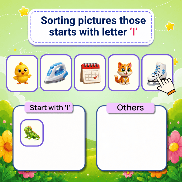 Sorting pictures those starts with letter "I"