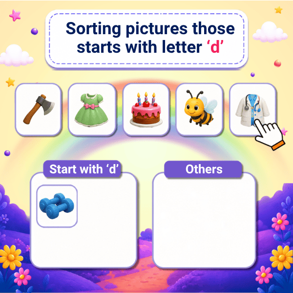 Sorting pictures those starts with Lowercase Letter "d"