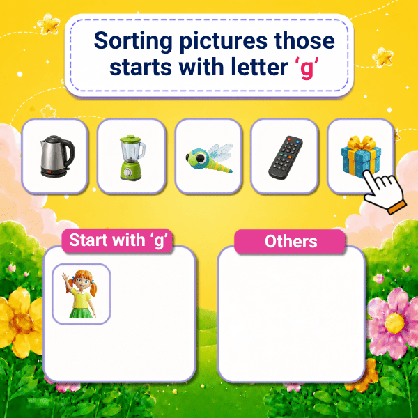 Sorting pictures those starts with Lowercase Letter "g"