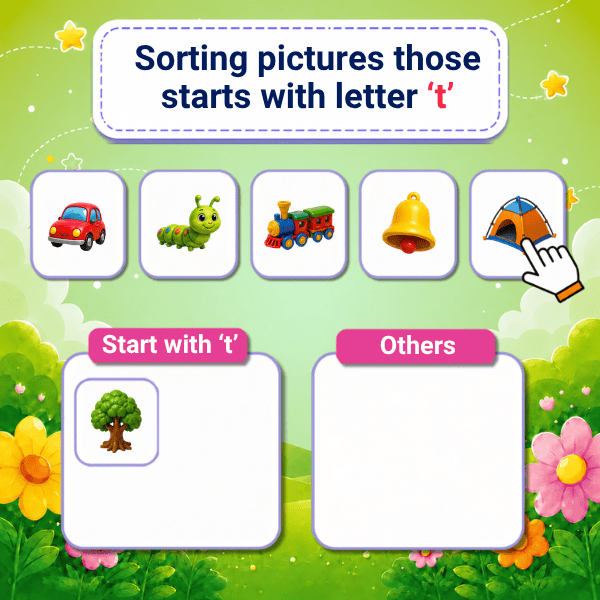 Sorting pictures those starts with Lowercase Letter "t"