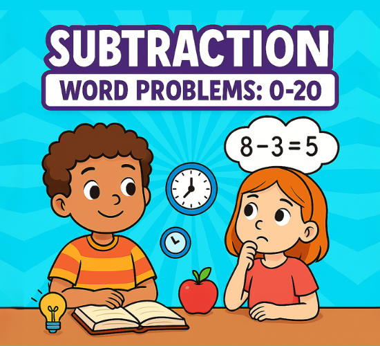 Subtraction Word Problems: 0-20