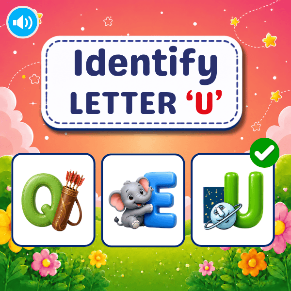 "U" object identification game.