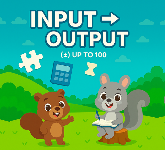Input→output rules (±) up to 100