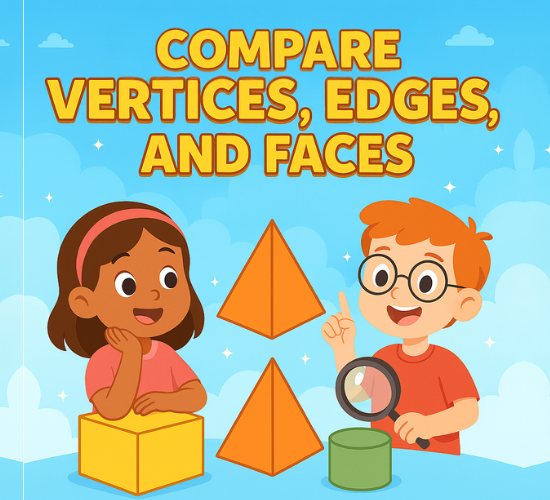 Compare vertices, edges, and faces