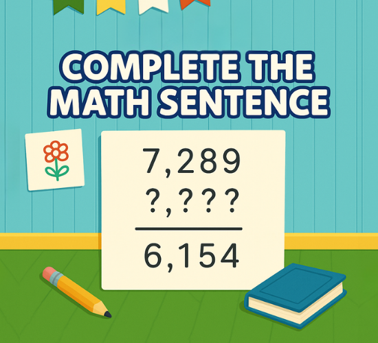 Complete the Math Sentence