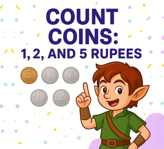 Count Coins: 1, 2, and 5 Rupees