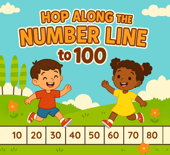 Hop Along the Number Line to 100