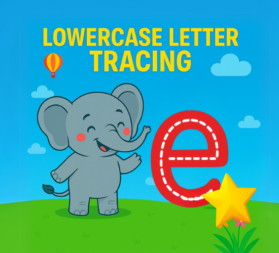 Lowercase Letter e Tracing