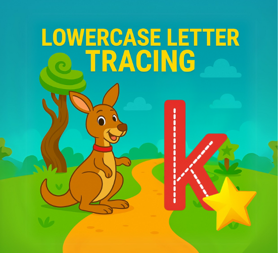 Lowercase Letter k Tracing