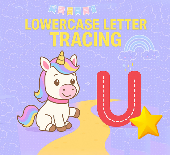 Lowercase Letter u Tracing