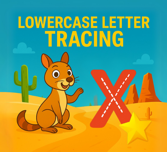 Lowercase Letter x Tracing